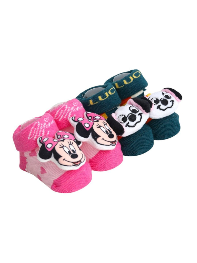 Yellow Bee Disney 3D Socks Combo – Minnie Mouse & 101 Dalmatians Lucky Dog For Boys & Girls- Side View