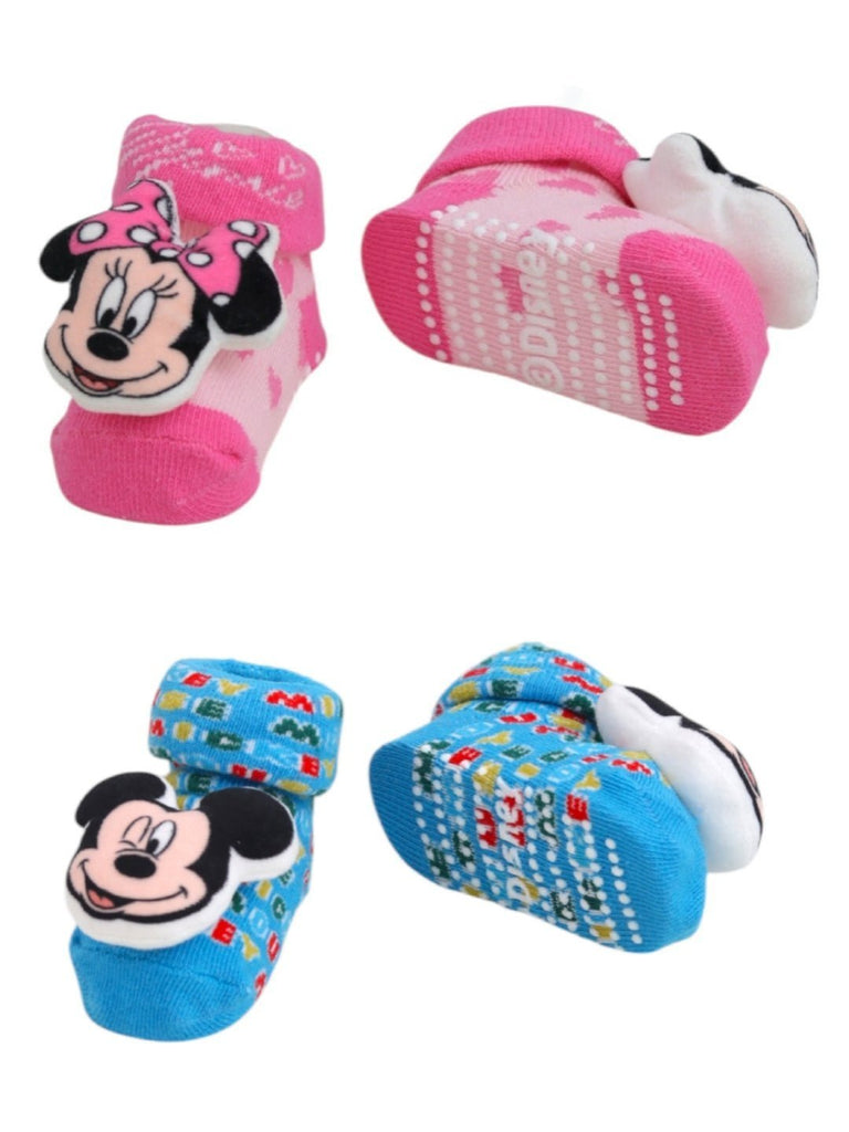 Disney_3D_Socks_Duo_Mickey_Minnie_Mouse_For_Boys_Girls-_Front_Back_View