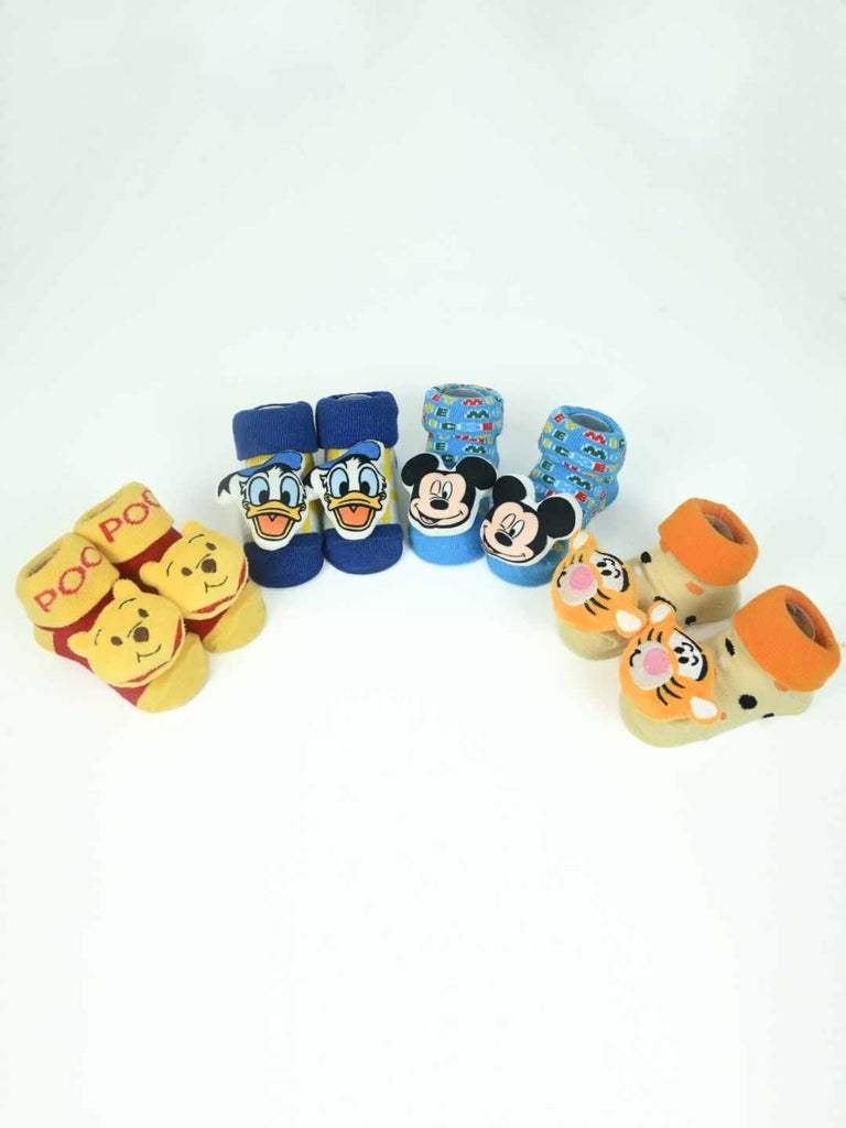 Yellow_Bee_Disney_3D_Socks_Combo_Mickey_Donald_Tigger_Winnie_the_Pooh_for_Boys-_Full Front View