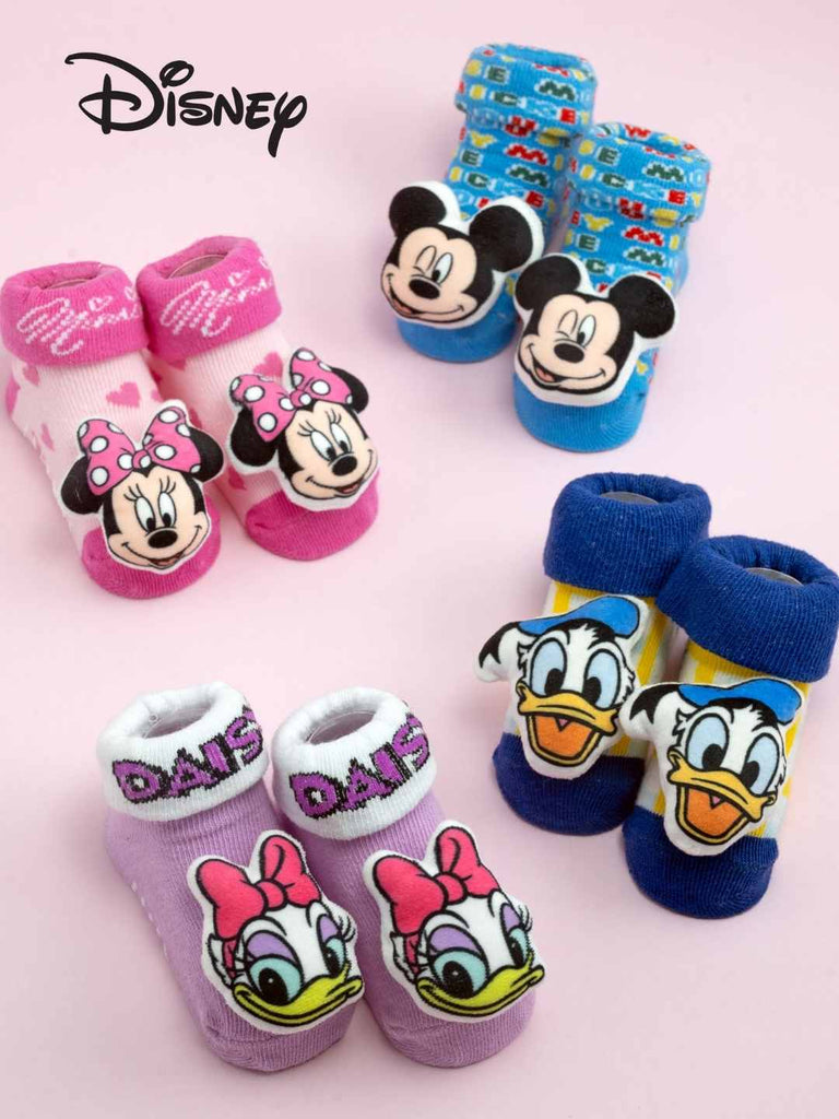 Yellow Bee Disney 3D Socks Combo – Mickey, Minnie, Donald & Daisy Duck for Boys and Girls- Creative View