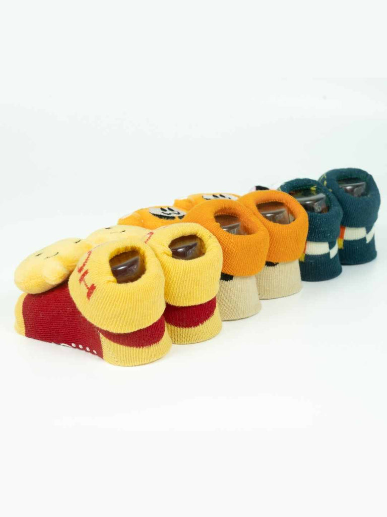 Yellow Bee Disney 3D Socks Set – Pooh, Tigger & Lucky 101 Dalmatians for Boys- Back View