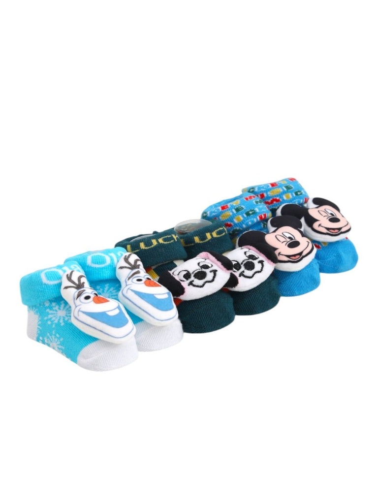 Yellow_Bee_Disney_3D_Socks_Trio_for_Boys_Mickey_Mouse_101_Dalmatians_Lucky_Dog_and_Frozen_Olaf- Side View