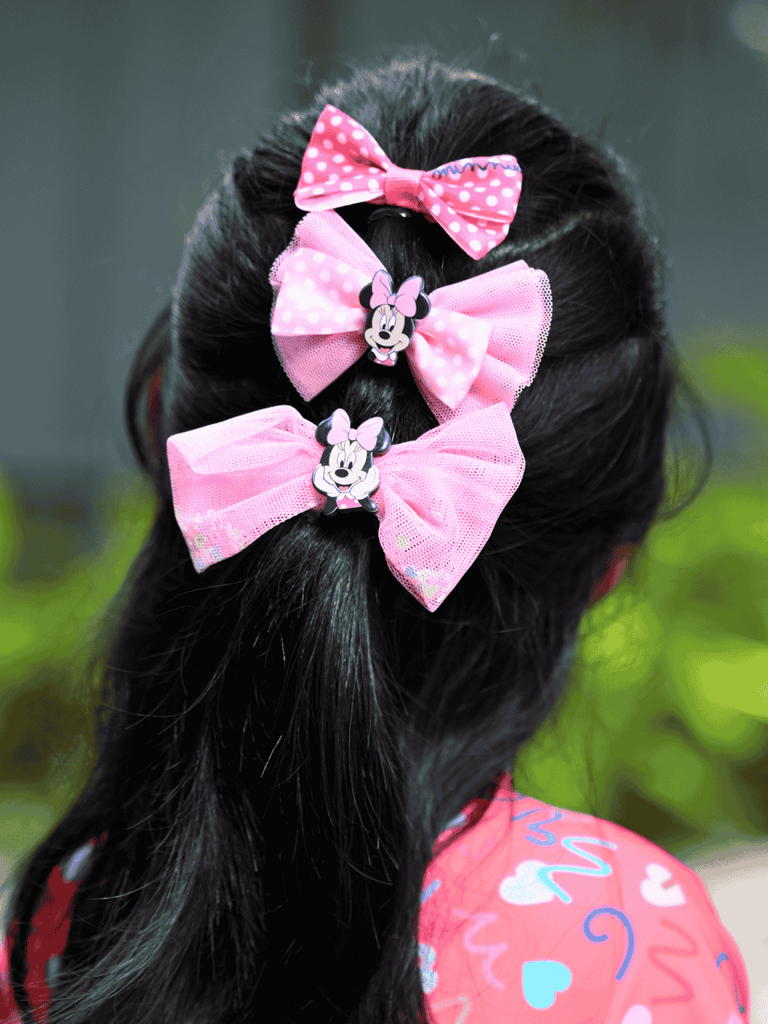 Yellow Bee Disney Minnie Mouse Hair Accessories Gift Set for Girls – Bows, Clips & Bands in Pink-Creative View1