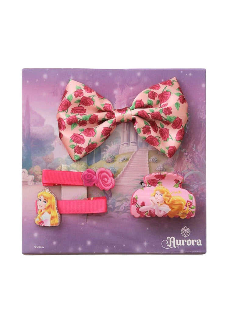 Yellow Bee Girl's Disney Aurora & Snow White Hair Essentials Gift Set- 8 Pieces-Full View-1