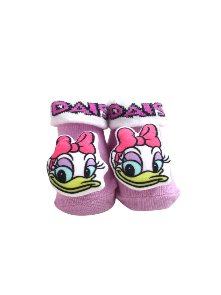 Yellow Bee Girls' Disney Daisy Duck 3D Socks front view