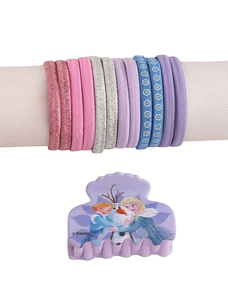 Yellow Bee Girls’ Disney Frozen Elsa & Anna Hair Accessory Gift Set – 13 Pieces, Blue & Pink- Close up view