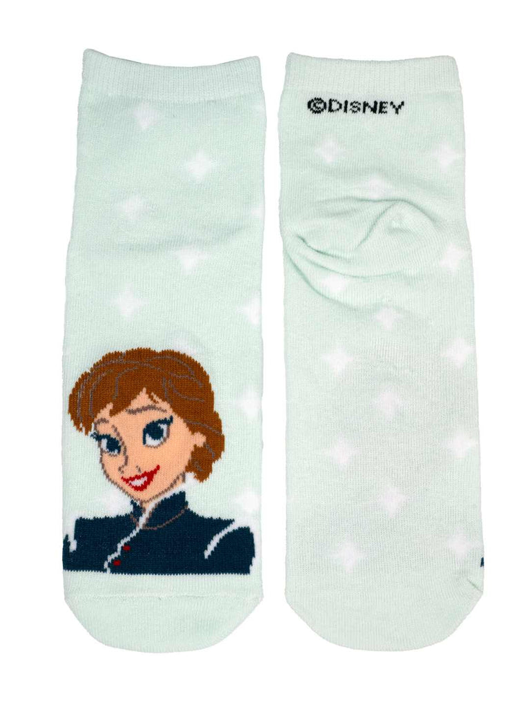 Yellow bee Girl's Disney Frozen Elsa, Anna & Olaf Design Cotton Socks -Multi- White