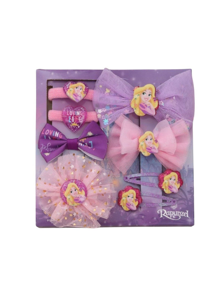 Yellow Bee Girl's Disney Frozen Elsa, Princess Jasmine & Rapunzel Hair Accessories Set- 24 Pieces-Creative View-Close up View