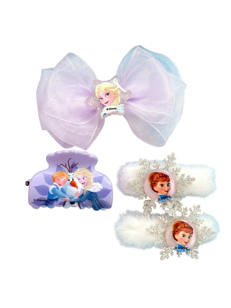 Yellow Bee Girl's Disney Frozen Hair Essentials Gift Set for Girls- 8 Pieces-Close up view