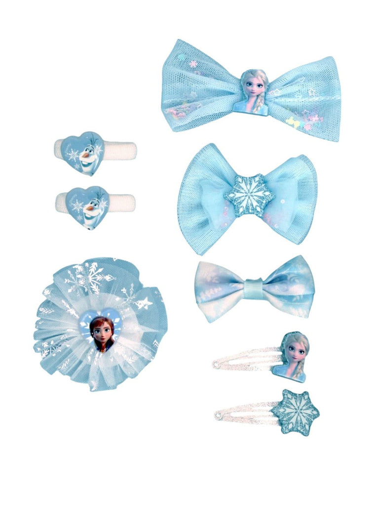 Yellow Bee Girl's Disney Frozen, Jasmine & Minnie Hair Accessory Gift Set- 24 Pieces-Close up view