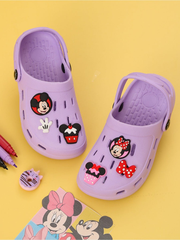 Yellow_Bee_Girls_Disney_Mickey_Minnie_Mouse_Clogs_with_Cupcake_Bow_Glove_Charms_Purple-Creative_View
