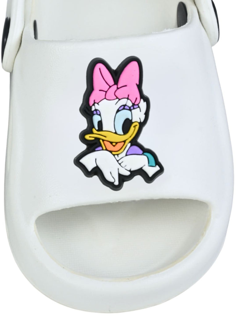 Yellow_Bee_Girls_Disney_Minnie_Daisy_Charm_Sandals-_White_Front View