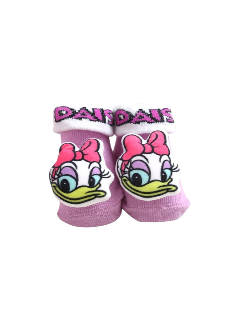 Yellow_Bee_Girls_Disney_Daisy_Duck_Socks_Front_View