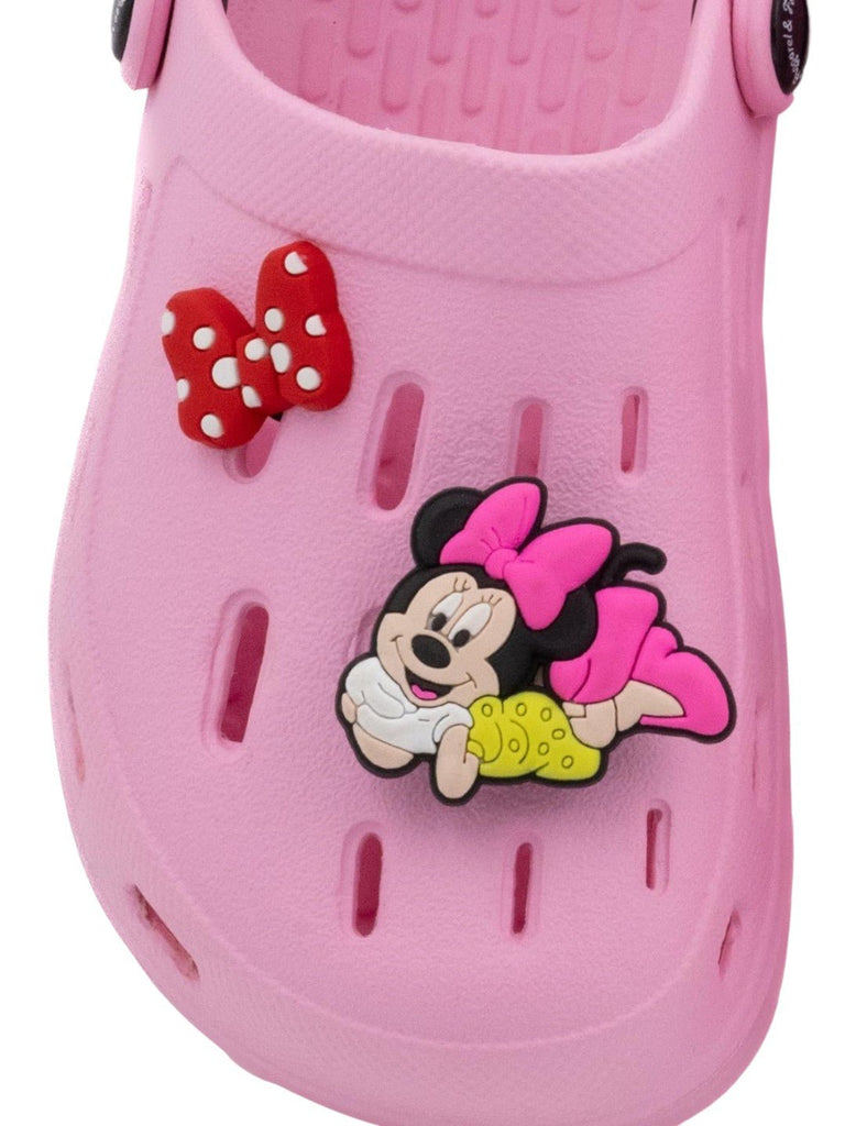 YellowBeeGirls_DisneyMinnieMouseClogswith3DCharacter_BowCharms_Pink-FrontView