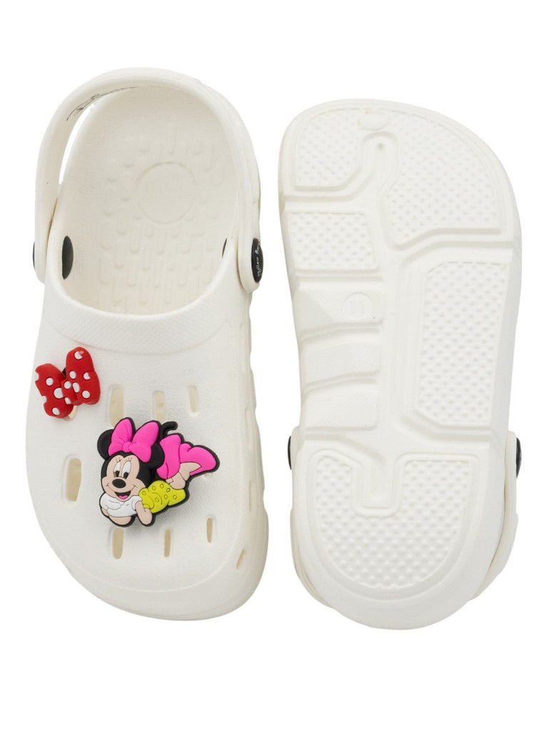 YellowBeeGirls_DisneyMinnieMouseClogswith3DCharacter_BowCharms_White-Front_BackView