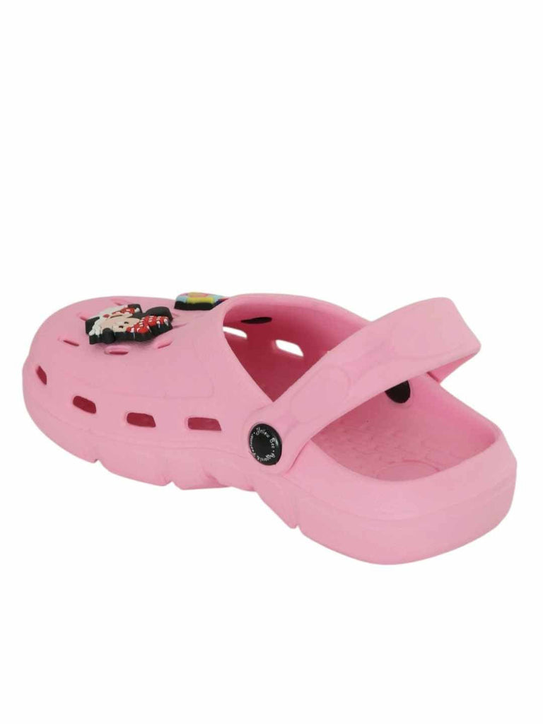 Yellow Bee Girls’ Disney Minnie Mouse Clogs with Star & Gem Charms – Back View
