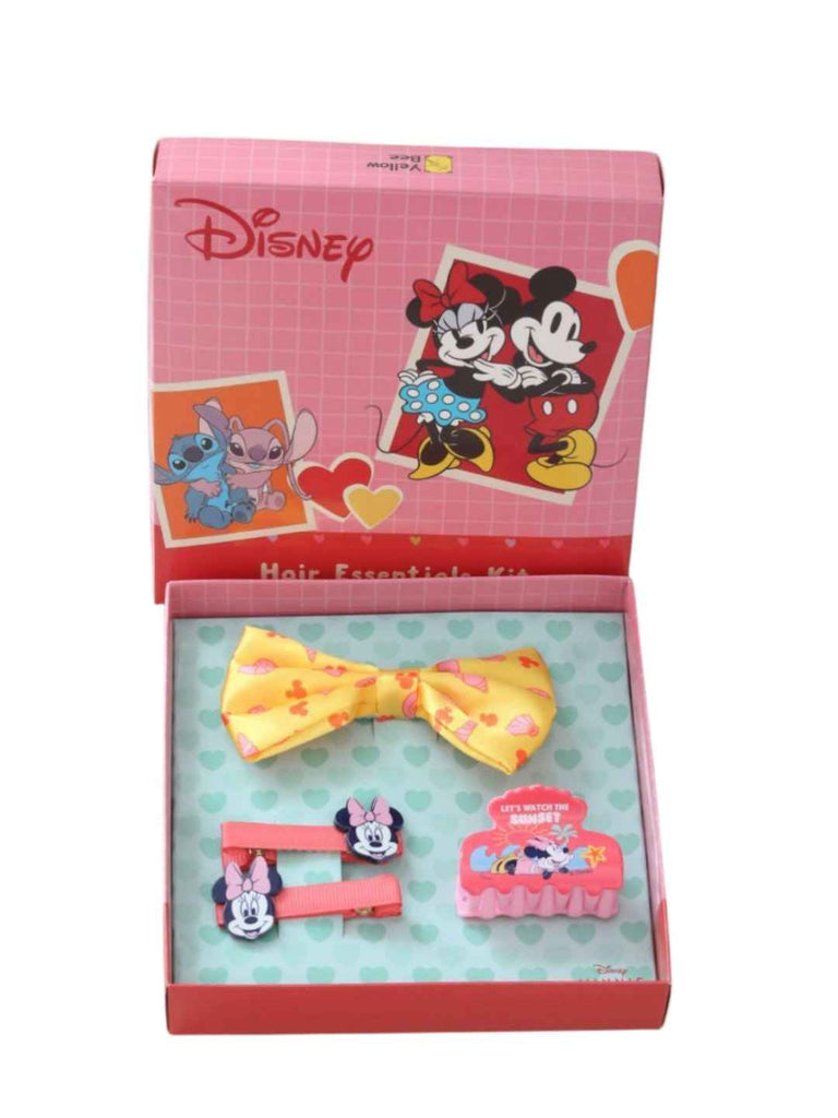 Yellow_Bee_Girls_Disney_Minnie_Mouse_Hair_Accessory_Gift_Set_4_Pieces_Pink_Yellow-_Front_View