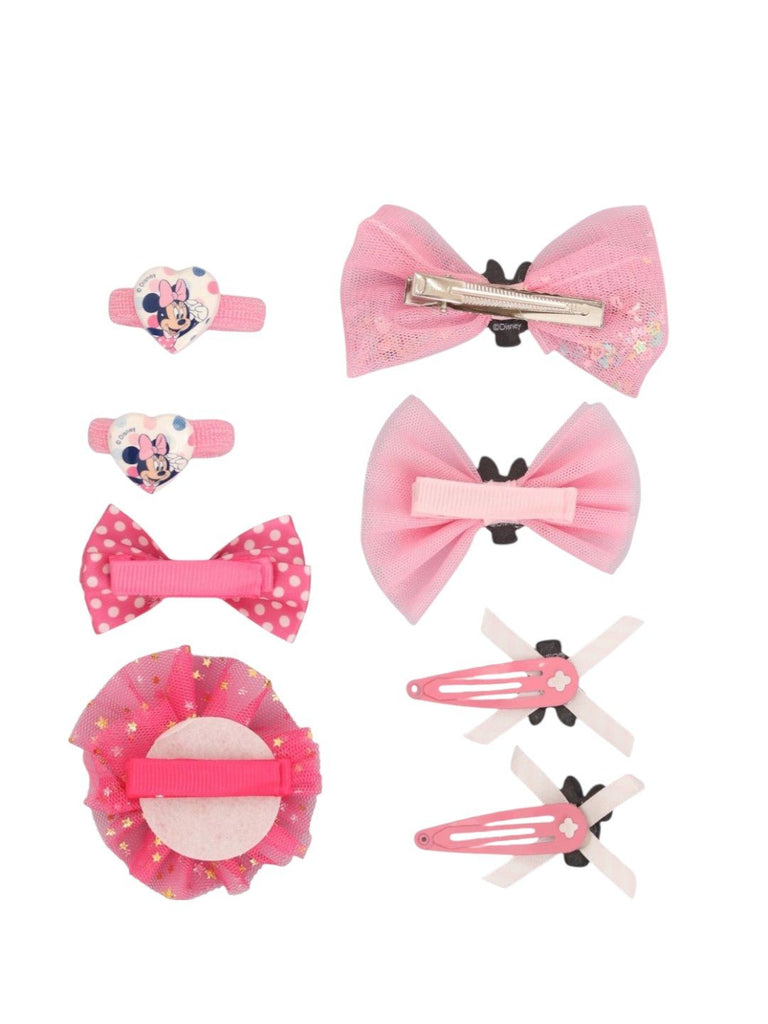 Yellow Bee Girl's Disney Minnie Mouse, Princess Jasmine, Frozen Elsa & Rapunzel Hair Accessories Set- 40 Pieces-Back View