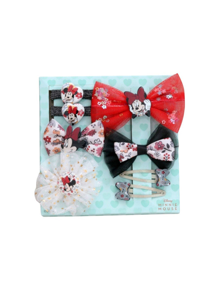 Yellow Bee Girl's Disney Minnie Mouse, Princess Jasmine, Frozen Elsa & Rapunzel Hair Accessories Set- 40 Pieces-Close up view