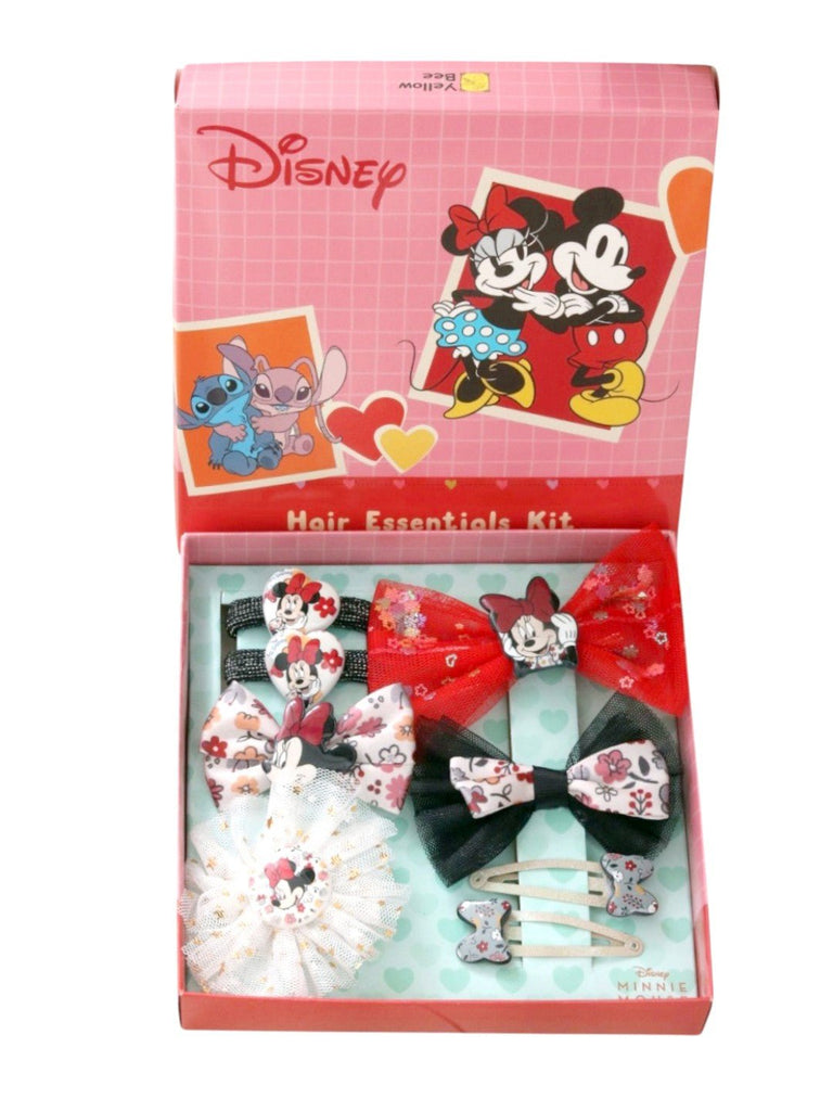 Yellow Bee Girl's Disney Minnie Mouse & Rapunzel Hair Essentials Gift Set- 24 Pieces-Full View
