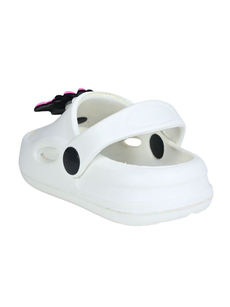 Sweet & Trendy Minnie Mouse Rotating Charm Sandals for Girls – White Back View