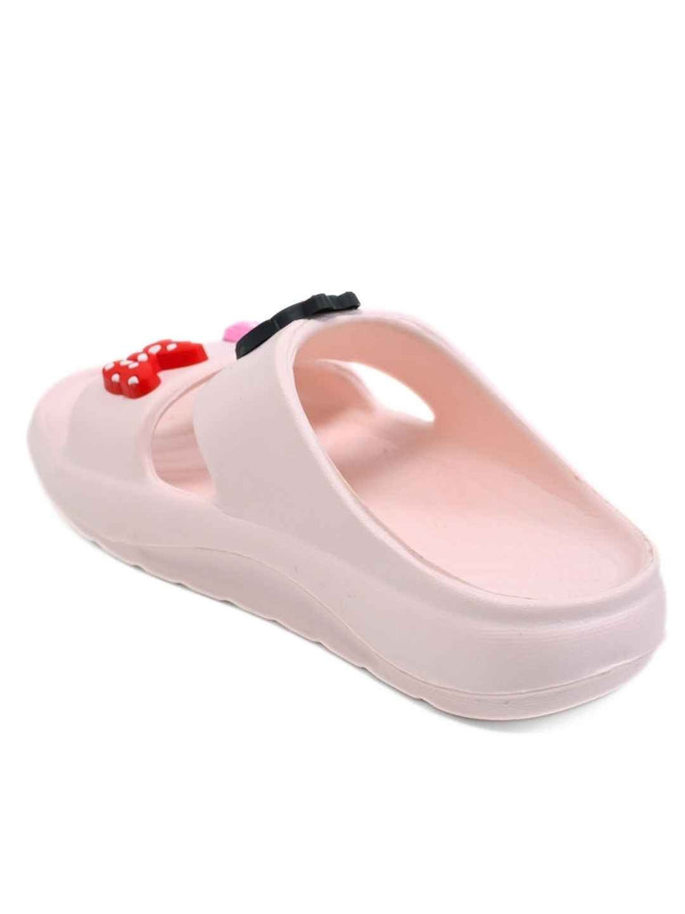 Yellow_Bee_Girls_Minnie_Mouse_Slides_with_Bow_Cupcake_Charms-_Pink_-_Back_View