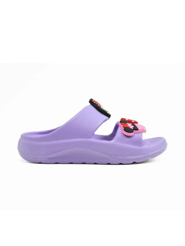 Yellow_Bee_Girls_Minnie_Mouse_Slides_with_Bow_Cupcake_Charms-_Purple_-_Side_View