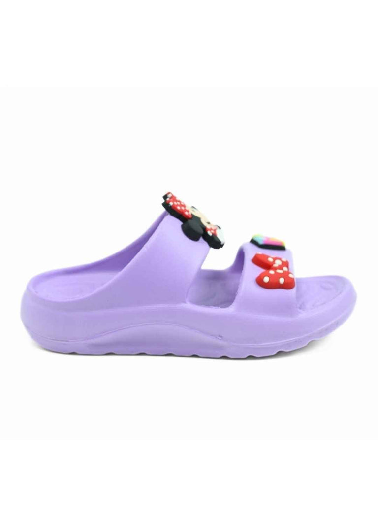 Yellow_Bee_Girls_Minnie_Mouse_Purple_EVA_Slides_with_Bow_Gem_Charms_-_Side_View