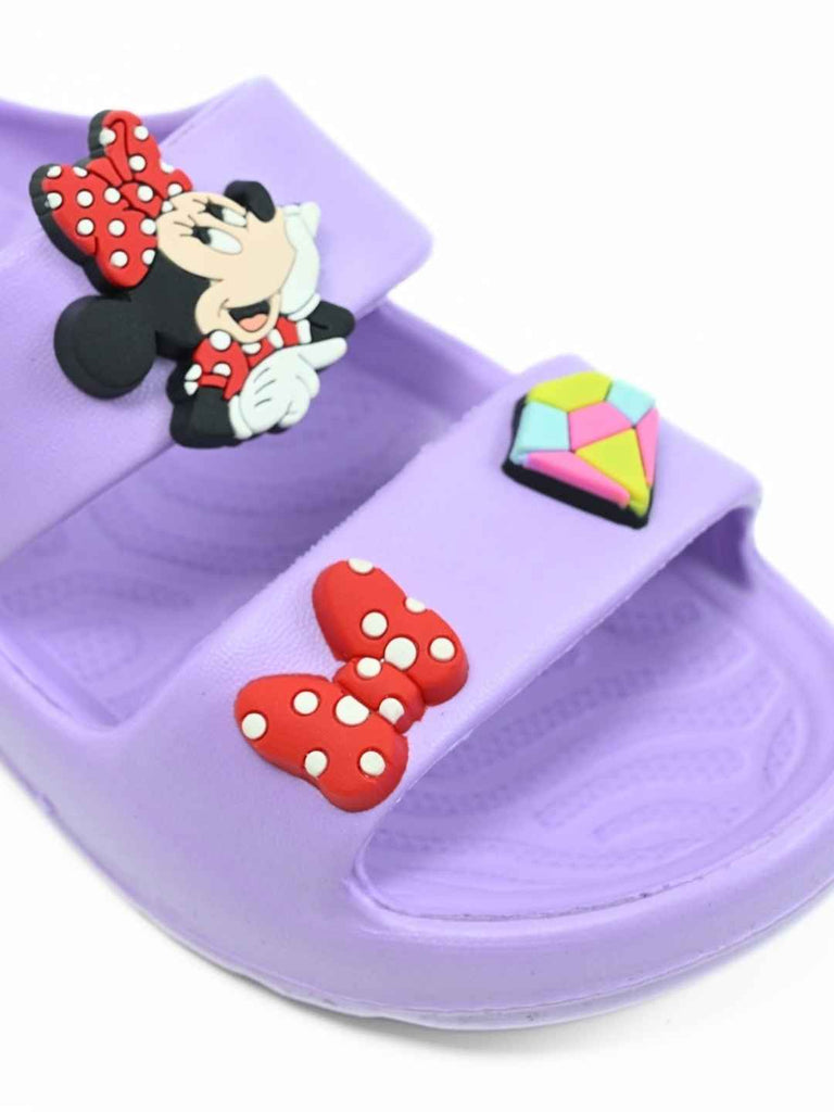 Yellow_Bee_Girls_Minnie_Mouse_Purple_EVA_Slides_with_Bow_Gem_Charms_-_Close_Up_View