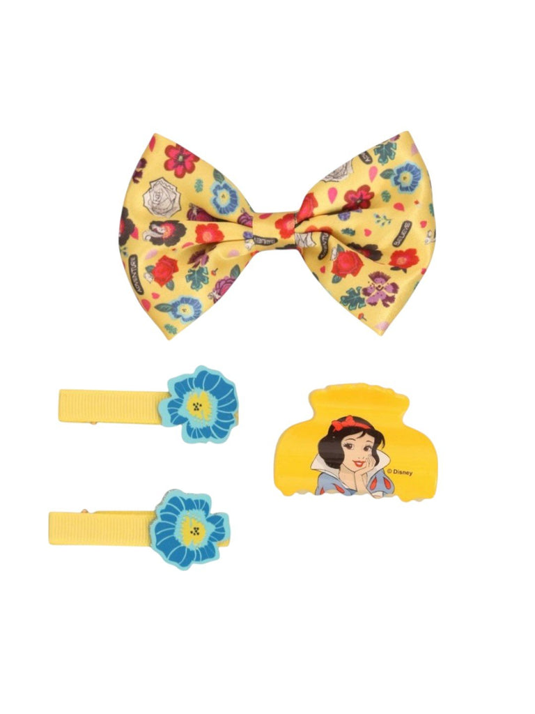 Yellow Bee Girl's Disney Minnie Mouse, Snow White & Stitch Hair Essentials Gift Set- 16 Pieces-Close up view-3
