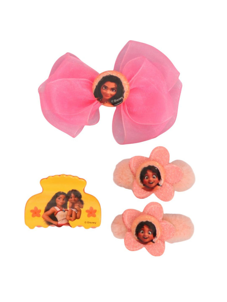 Yellow Bee Girl's Disney Moana Hair Essentials Gift Set- 8 Pieces-Full Close up view