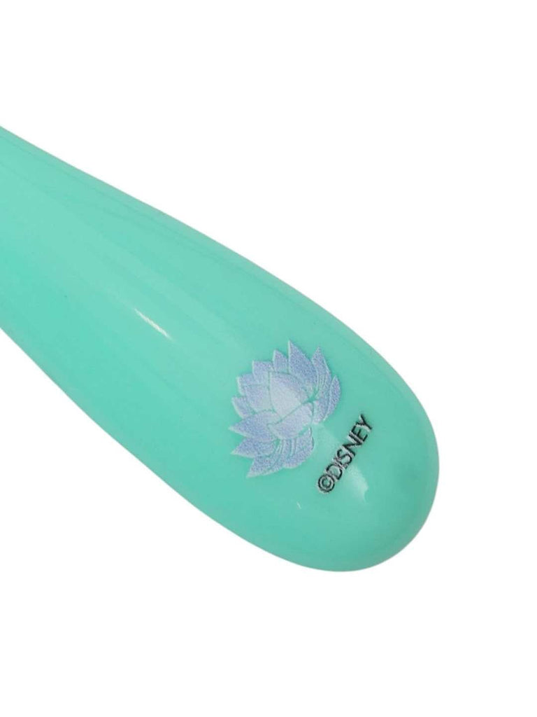 Yellow Bee Girls’ Disney Princess Jasmine Flower-Shaped Hairbrush-Aqua Blue-Handle View