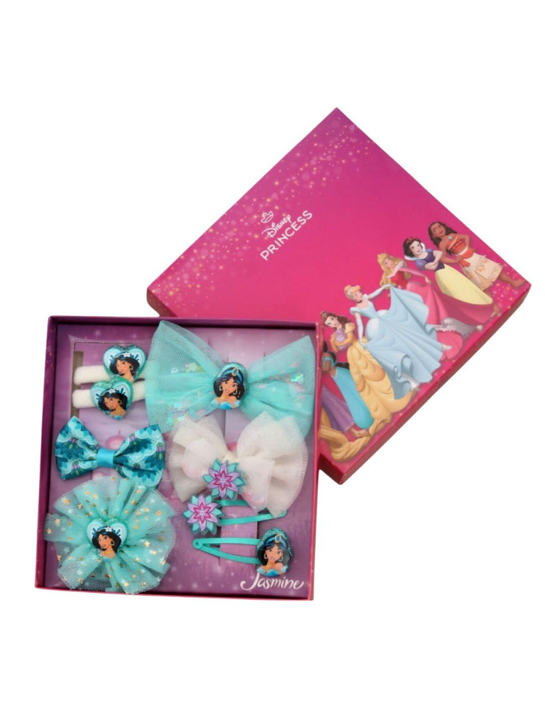 DisneybyYellowBeePrincessJasmineHairAccessoryGiftSetforGirls_Teal_Purple-FrontView