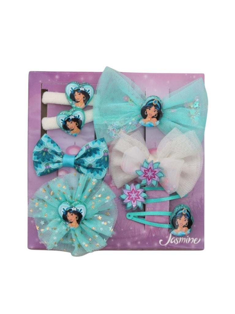 DisneybyYellowBeePrincessJasmineHairAccessoryGiftSetforGirls_Teal_Purple-CloseupView