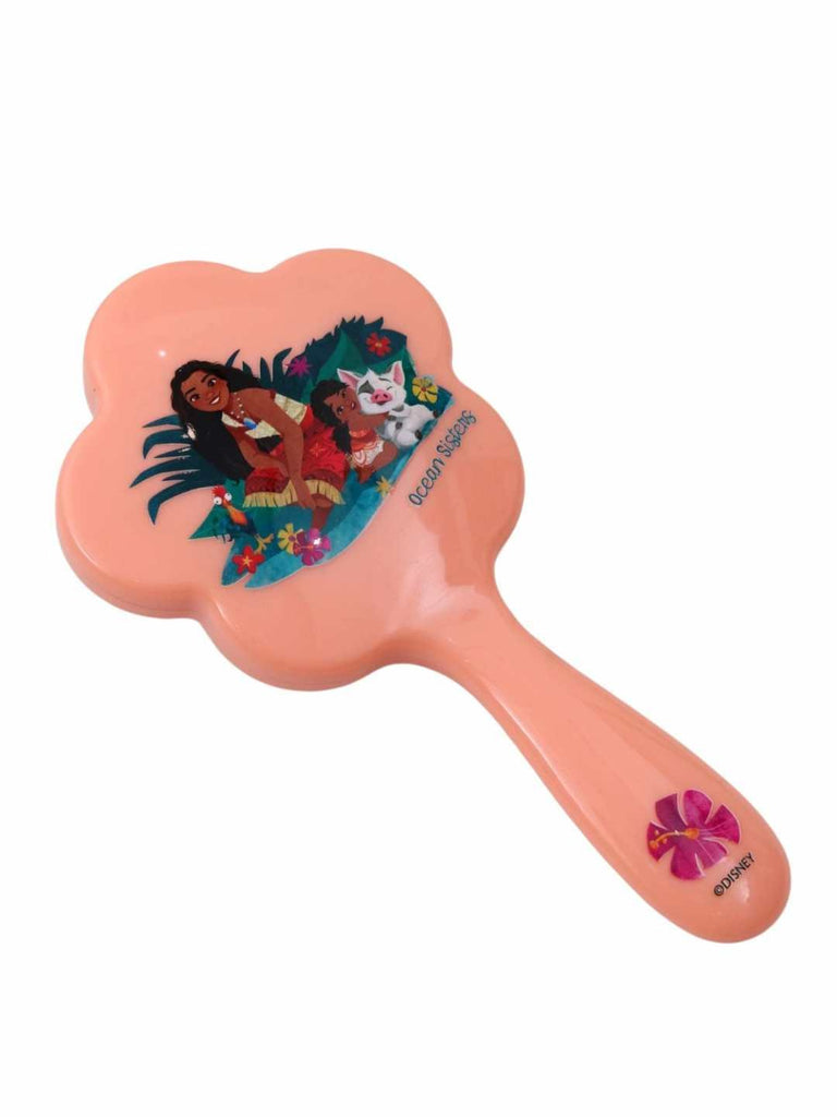 Yellow Bee Girls’ Disney Princess Moana Flower-Shaped Hairbrush-Peach-Full View