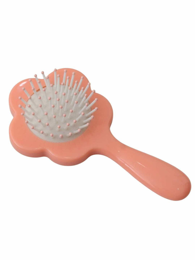 Yellow Bee Girls’ Disney Princess Moana Flower-Shaped Hairbrush-Peach-Top View