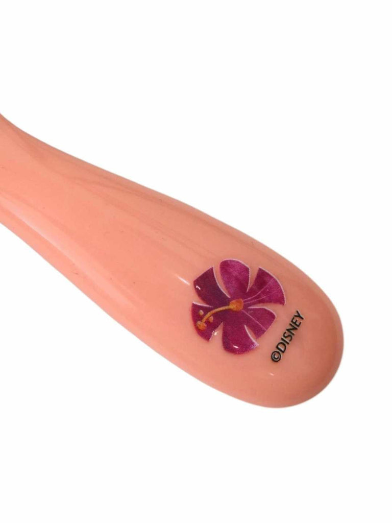 Yellow Bee Girls’ Disney Princess Moana Flower-Shaped Hairbrush-Peach-Showing Handle
