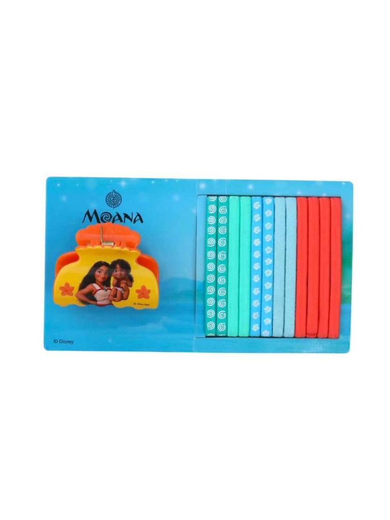 Yellow Bee Girls’ Disney Princess Moana Hair Accessory Gift Set – 13 Pieces, Multi - Front View