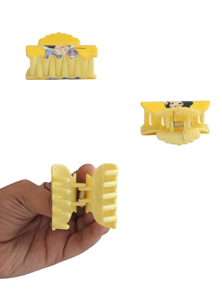 Yellow Bee Girls’ Disney Princess Snow White Hair Accessory Combo Set – Close up view of Clutcher