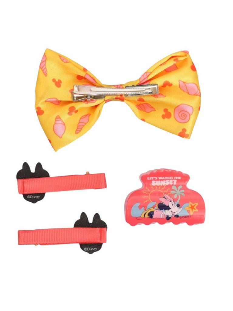 Yellow Bee Girl's Disney Snow White, Minnie Mouse & Aurora Hair Essentials Gift Set –12 Piece-Back View