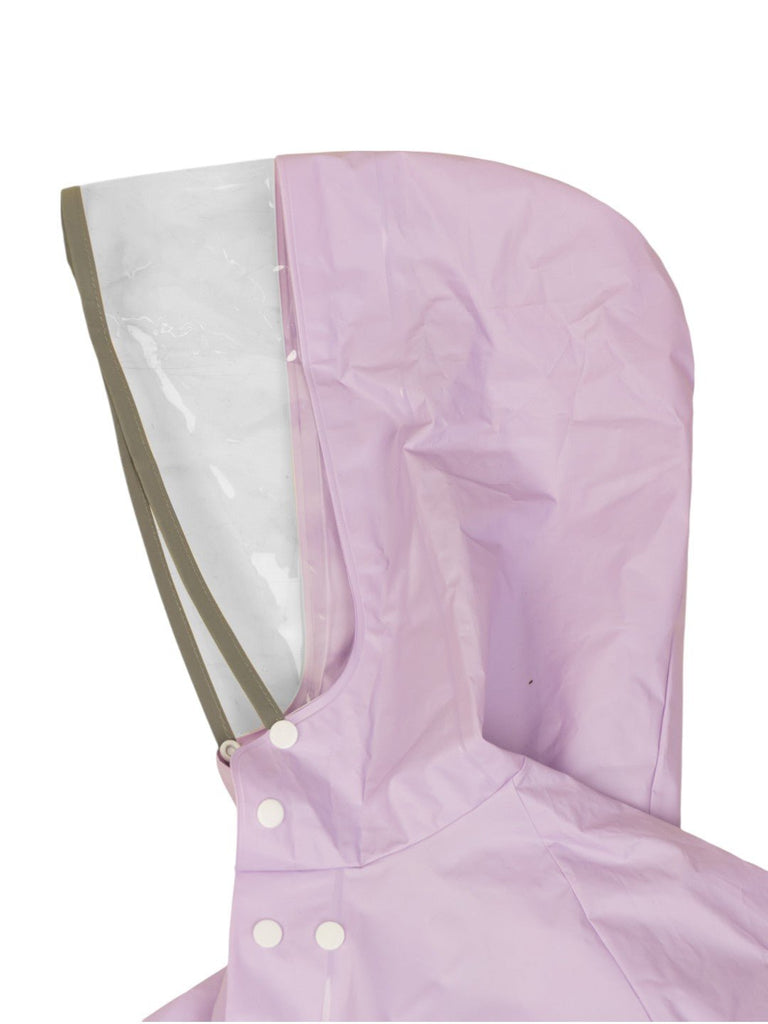 Yellow_Bee_Girls_Lavender_Disney_Frozen_Raincoat_Elsa_and_Anna_One_Heart_Two_Sisters_Design- Cap View