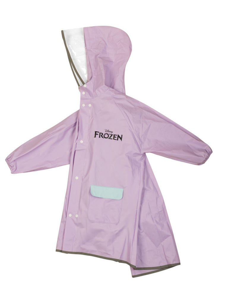 Yellow_Bee_Girls_Lavender_Disney_Frozen_Raincoat_Elsa_and_Anna_One_Heart_Two_Sisters_Design- Side View