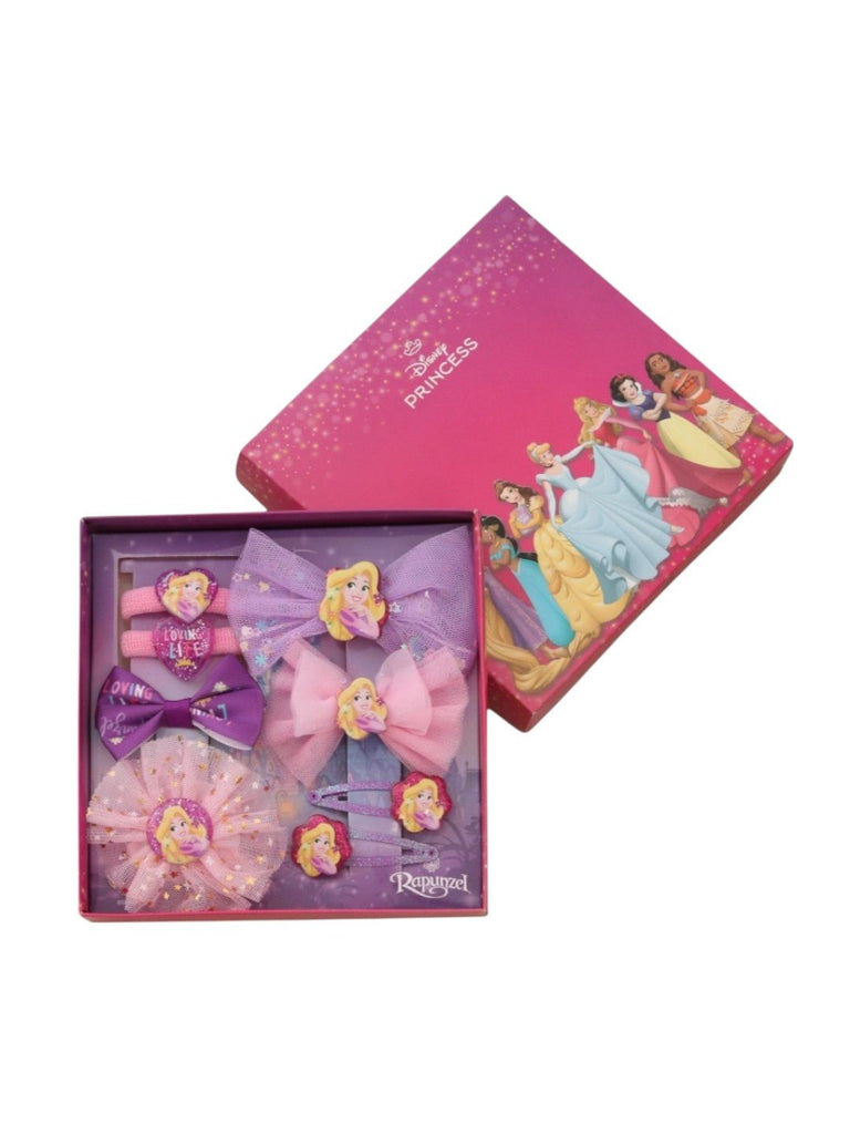 yellow-bee-disney-rapunzel-hair-accessories-gift-set-for-girls-bows-clips-bands-in-purple
