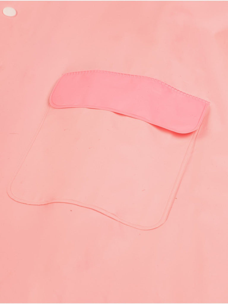 Yellow Bee Girls' Pink Disney Raincoat Featuring with Ariel, Belle, Cinderella, Aurora Design- Pocket Close Up View