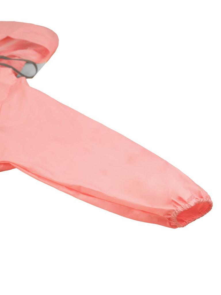 Yellow Bee Girls' Pink Disney Raincoat Featuring with Ariel, Belle, Cinderella, Aurora Design- Sleeves View