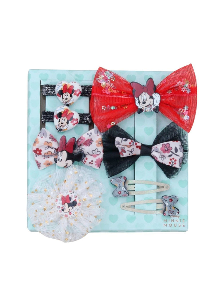 Yellow Bee Girl's Princess Jasmine & Minnie Mouse Hair Accessory Gift Set- 16 Pieces-Close up view