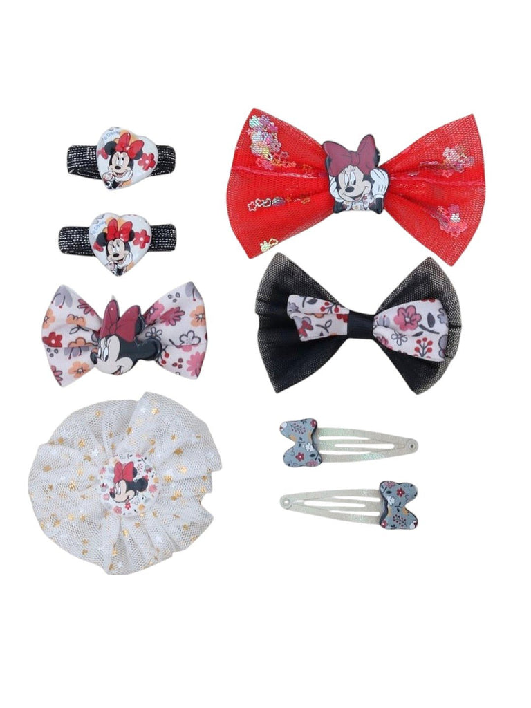 Yellow Bee Girl's Princess Jasmine & Minnie Mouse Hair Accessory Gift Set- 16 Pieces-Close up view-1