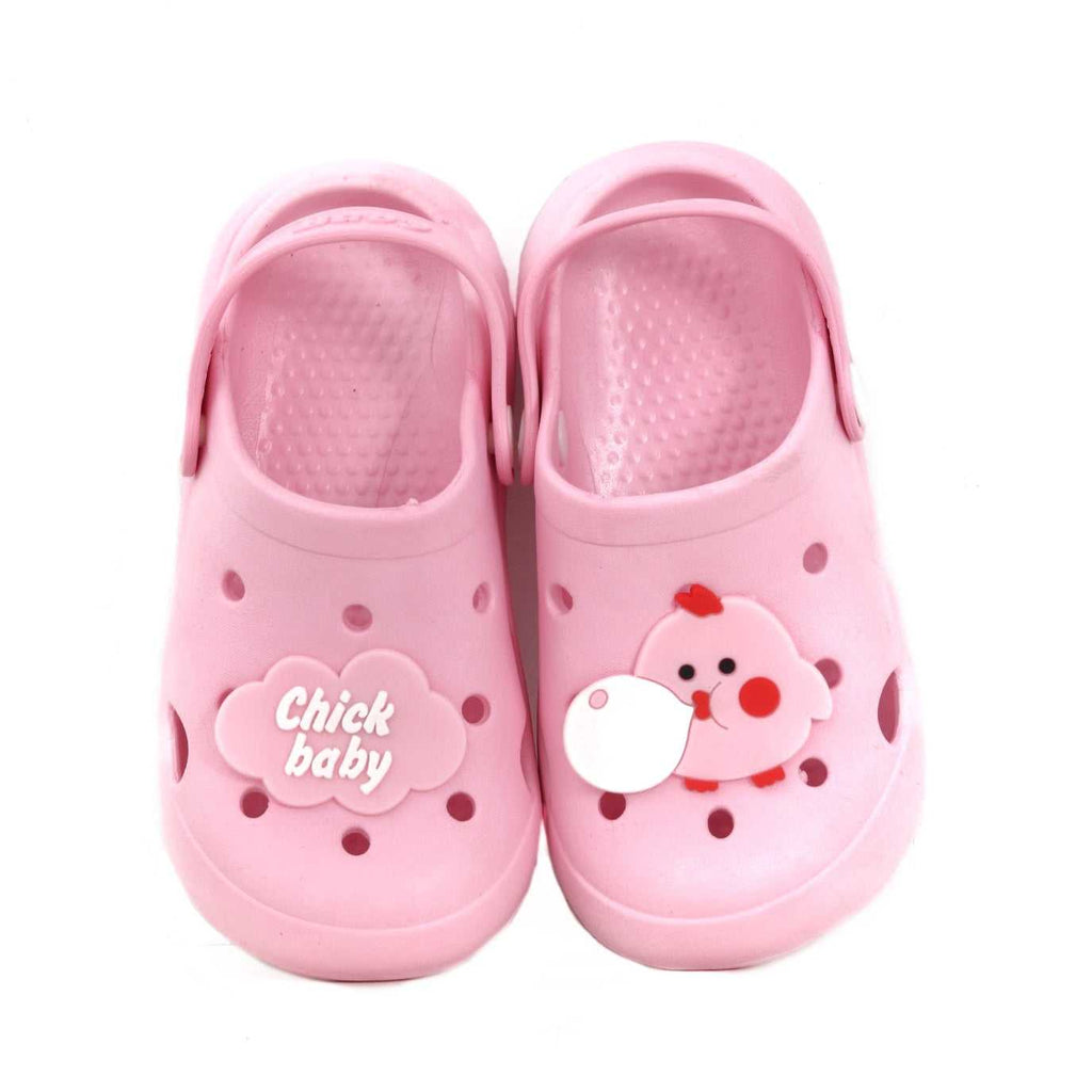 Adorable Baby Pink Clogs with 3D Chick Motif and Secure Non-Slip Design for Infants-main
