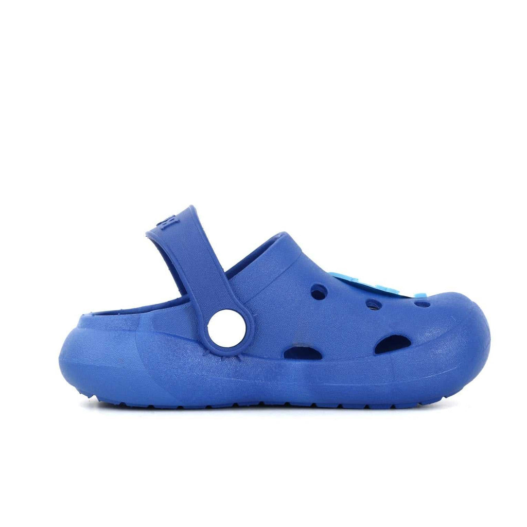 Fun and Comfortable Toddler Blue Clogs with Cute Whale Face Design and Secure Heel Strap-side2