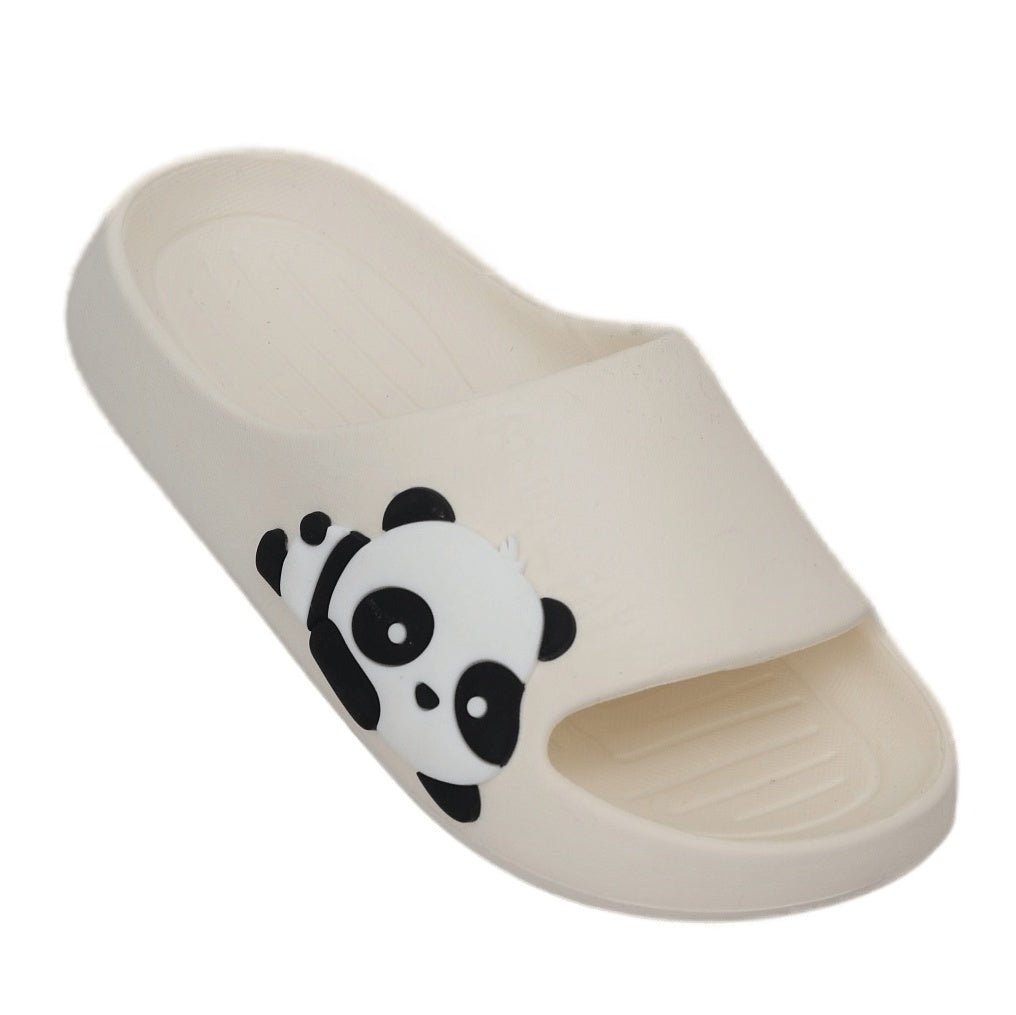 Stylish White Panda Slide Sandals for a Casual Look